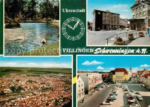 AK / Ansichtskarte Villingen Schwenningen Fliegeraufnahme Schwaene Uhrenstadt Villingen Schwenningen