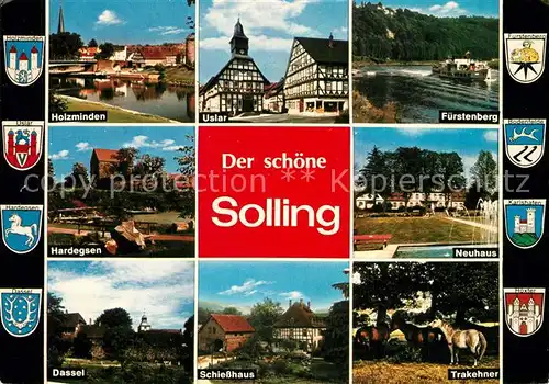 AK / Ansichtskarte Holzminden_Weser Uslar Fuerstenberg Neuhaus Trakehner Schiesshaus Dassel Hardegsen Holzminden Weser