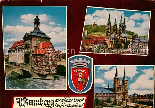 AK / Ansichtskarte Bamberg Bruecke Fachwer Kirchen Bamberg