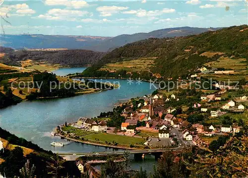 AK / Ansichtskarte Einruhr Fliegeraufnahme Dorf am See Einruhr