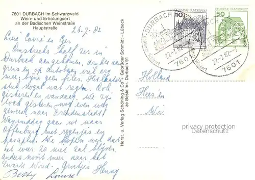 AK / Ansichtskarte Durbach Hauptstrasse Durbach