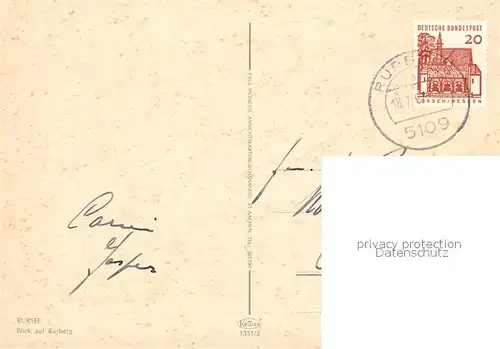 AK / Ansichtskarte Rurberg mit Rursee Rurberg