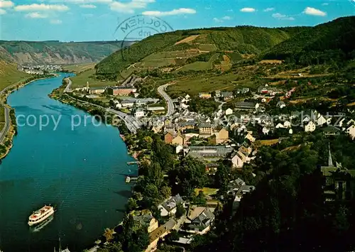 AK / Ansichtskarte Cochem_Mosel Fliegeraufnahme Moselpartie Sehl Cochem Mosel