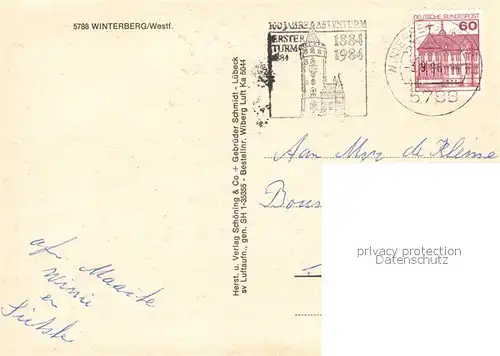 AK / Ansichtskarte Winterberg_Hochsauerland Fliegeraufnahme Winterberg_Hochsauerland