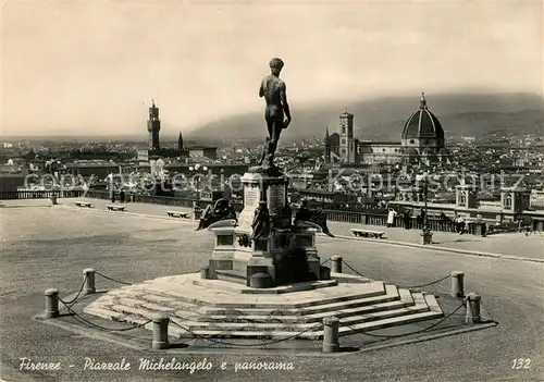 AK / Ansichtskarte Firenze_Toscana Piazzale Michelangelo e panorama Firenze Toscana