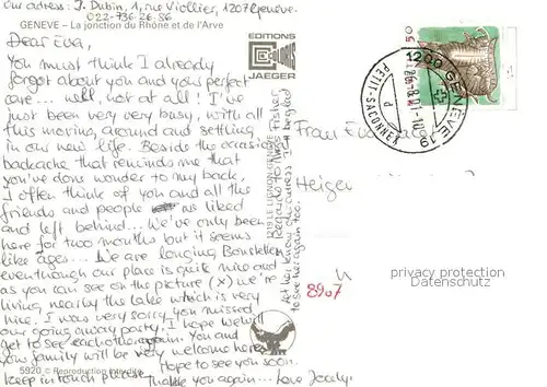 AK / Ansichtskarte Geneve_GE La jonction du Rhone et de l Arve vue aerienne Geneve_GE