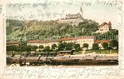 AK / Ansichtskarte Aussig_Tschechien Ferdinandshoehe Elbstrasse  Aussig Tschechien