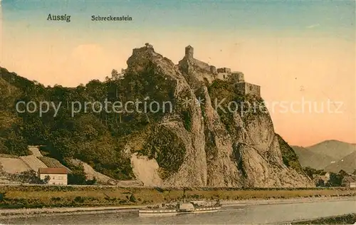 AK / Ansichtskarte Aussig_Tschechien Schreckenstein Dampfer  Aussig Tschechien