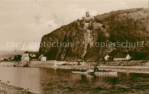 AK / Ansichtskarte Aussig_Tschechien Elbepartie Burg Schreckenstein Aussig Tschechien