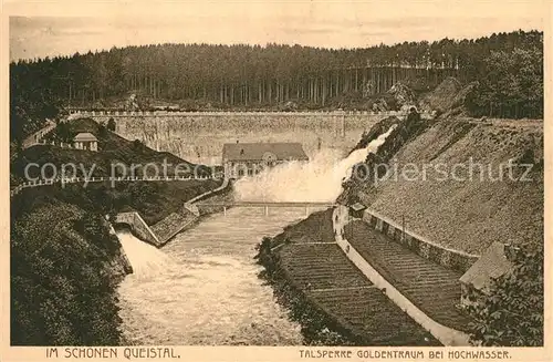 AK / Ansichtskarte Goldentraum_Zlotniki_Lubanskie Talsperre Hochwasser Queistal Goldentraum_Zlotniki