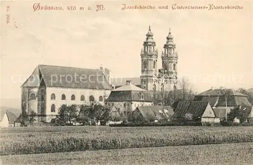 AK / Ansichtskarte Gruessau_Krzeszow Josefskirche Cistercienser Klosterkirche  