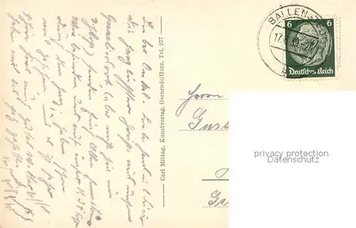 AK / Ansichtskarte Ballenstedt Schloss Ballenstedt