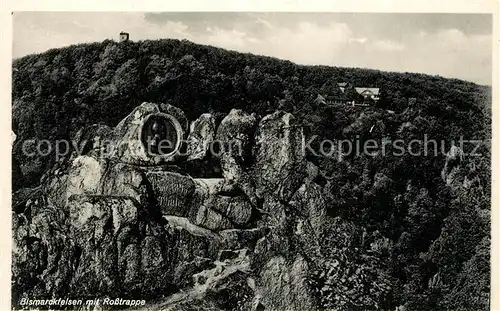 AK / Ansichtskarte Rosstrappe_Harz_Region Bismarckfelsen Rosstrappe_Harz_Region