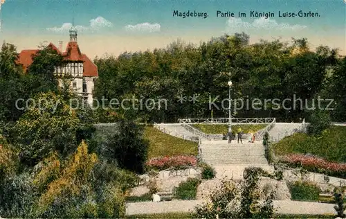 AK / Ansichtskarte Magdeburg Koenigin Luise Garten Magdeburg