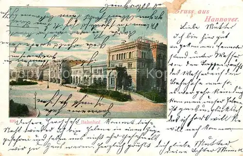 AK / Ansichtskarte Hannover Bahnhof Hannover