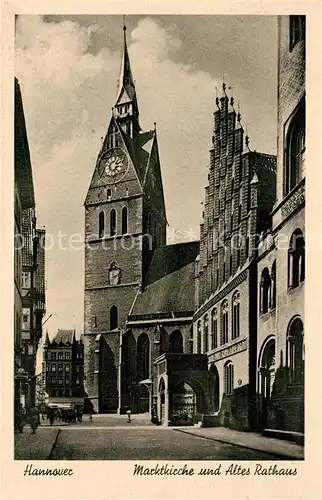 AK / Ansichtskarte Hannover Marktkirche altes Rathaus Hannover