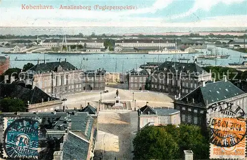 AK / Ansichtskarte Kobenhavn Amalienborg Fliegeraufnahme Kobenhavn