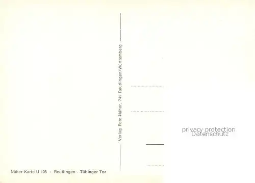AK / Ansichtskarte Reutlingen_Tuebingen Tuebinger Tor Reutlingen Tuebingen