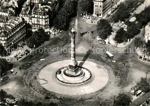 AK / Ansichtskarte Paris Vue aerienne La Place de la Bastille Colonne de Juillet Paris