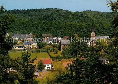 AK / Ansichtskarte Oberlahr_Westerwald Hotel Cafe Wiedterrasse Kirche Oberlahr_Westerwald