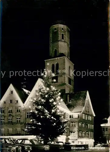 AK / Ansichtskarte Biberach_Riss Marktplatz Biberach Riss