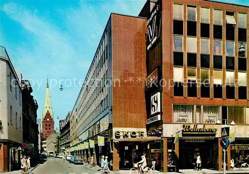 AK / Ansichtskarte Malmoe Kalendegatan med St Petri kyrka Malmoe