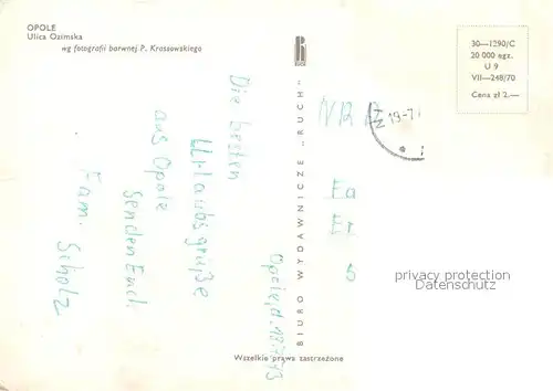 AK / Ansichtskarte Opole_Lubelskie Ulica Ozimska Opole_Lubelskie