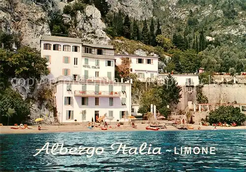 AK / Ansichtskarte Limone_Lago_di_Garda Albergo Italia Limone_Lago_di_Garda