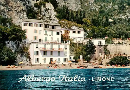 AK / Ansichtskarte Limone_Lago_di_Garda Albergo Italia Limone_Lago_di_Garda