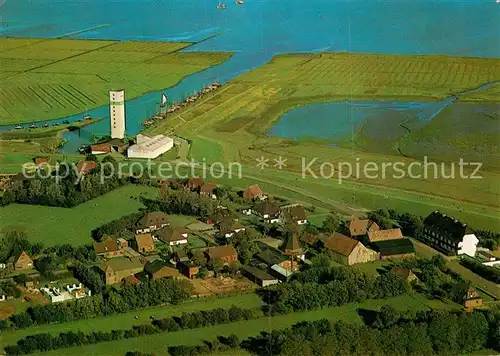 AK / Ansichtskarte Nordstrand Suederhafen Fliegeraufnahme Nordstrand