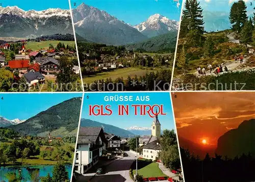 AK / Ansichtskarte Igls_Tirol Fliegeraufnahmen Nordkette Serles Habicht Zirbenweg Landersee Inntal Igls_Tirol