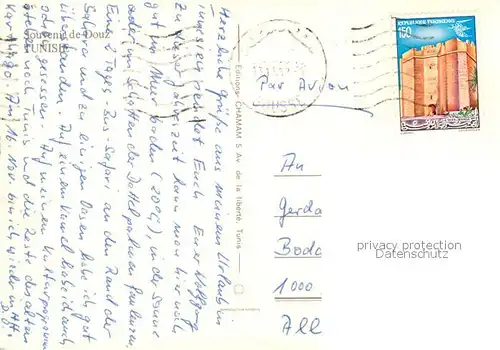 AK / Ansichtskarte Douz Camele in der Oase Douz