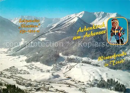 AK / Ansichtskarte Achenkirch am Achensee Fliegeraufnahme Skigebiet Achenkirch