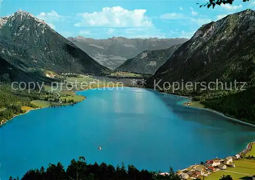 AK / Ansichtskarte Pertisau_Achensee Maurach Fliegeraufnahme Seepartie Pertisau Achensee