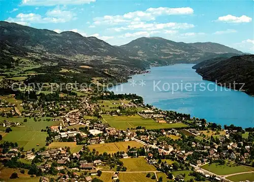 AK / Ansichtskarte Seeboden_Millstaettersee Fliegeraufnahme Strand See Camping Seeboden_Millstaettersee