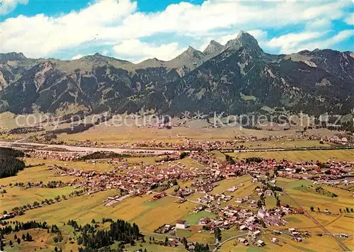 AK / Ansichtskarte Reutte_Tirol Fliegeraufnahme Lechaschau Breitenwang Hahnenkamm Reutte Tirol