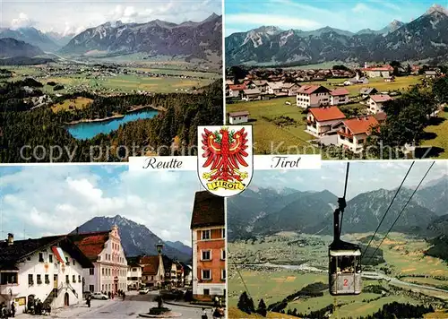 AK / Ansichtskarte Reutte_Tirol Fliegeraufnahme See Seilbahn Ortspartie Reutte Tirol