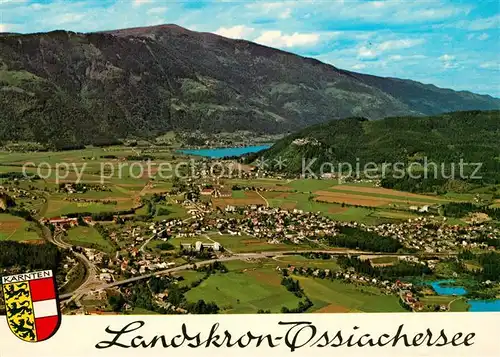 AK / Ansichtskarte Landskron_Kaernten Fliegeraufnahme Ossiachersee Landskron Kaernten