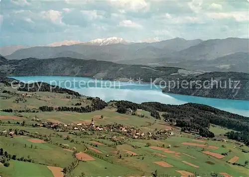 AK / Ansichtskarte Obermillstatt_Kaernten Fliegeraufnahme mit Millstaetersee Obermillstatt_Kaernten