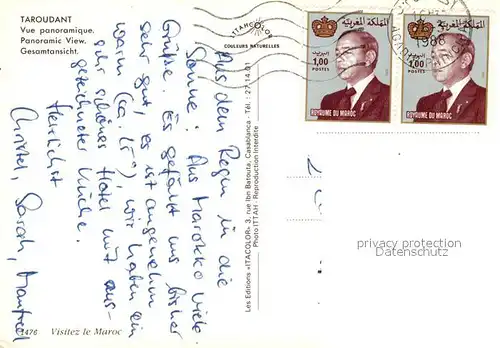 AK / Ansichtskarte Taroudant Gasse in den Ruinen Taroudant