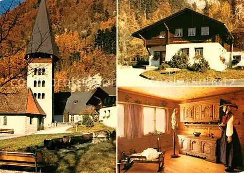 AK / Ansichtskarte Meiringen_BE Kirche und Landschaftsmuseum Haslital Meiringen BE