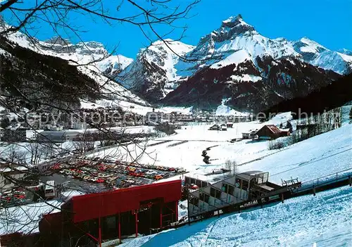 AK / Ansichtskarte Engelberg_OW Talstation Bergbahn Wintersportplatz Alpen Engelberg OW