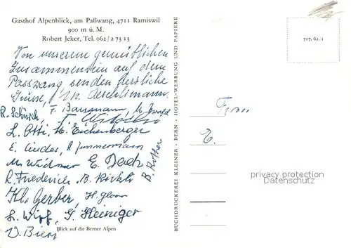 AK / Ansichtskarte Ramiswil Gasthof Alpenblick am Passwang Alpenpanorama Ramiswil