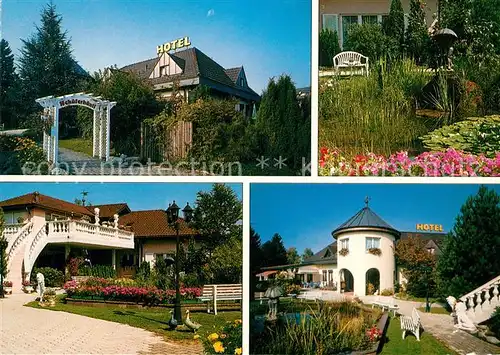 AK / Ansichtskarte Kaltenbach_Stein_Rhein Hotel Garni Schaeferhuesli Garten Seerosenteich 