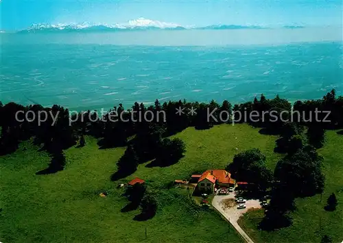 AK / Ansichtskarte Sainte_Croix_VD Chalet Restaurant du Mont de Baulmes La Plaine et le Mont Blanc vue aerienne Sainte_Croix_VD