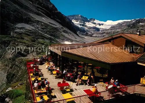 AK / Ansichtskarte Leukerbad Panoramarestaurant Wildstrubel Sonnenterrasse Schneehorn Berner Alpen Leukerbad