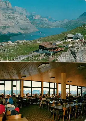 AK / Ansichtskarte Gemmipass_Wallis Panoramarestaurant Wildstrubel See Alpenpanorama Gemmipass Wallis
