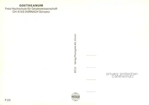AK / Ansichtskarte Dornach_SO Goetheanum Hochschule fuer Geisteswissenschaften Fliegeraufnahme Dornach_SO