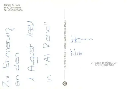 AK / Ansichtskarte Castaneda Clinica Al Ronc Castaneda