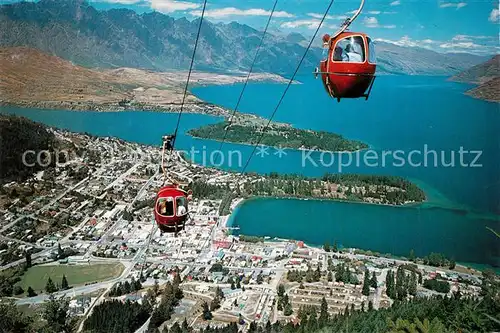 AK / Ansichtskarte Queenstown_Otago Gondolas to the Skyline Restaurant on Bobs Peak Lake Wakatipu Queenstown_Otago